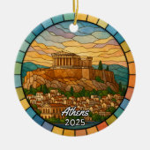 Personalisiert verkettetes Glas Athens Ornament (Vorne)