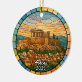 Personalisiert verkettetes Glas Athens Ornament (Links)