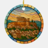Personalisiert verkettetes Glas Athens Ornament (Hinten)