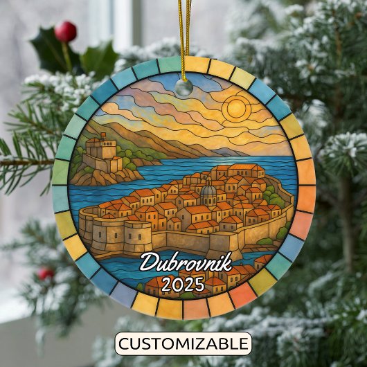 Personalisiert verkettetes Glas, Dubrovnik, Kroati Keramik Ornament