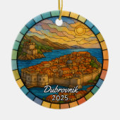 Personalisiert verkettetes Glas, Dubrovnik, Kroati Keramik Ornament (Vorne)