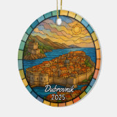 Personalisiert verkettetes Glas, Dubrovnik, Kroati Keramik Ornament (Links)