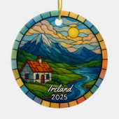 Personalisiert verkettetes Glas Irland, Europa Keramik Ornament (Vorne)