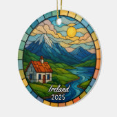 Personalisiert verkettetes Glas Irland, Europa Keramik Ornament (Links)