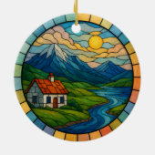 Personalisiert verkettetes Glas Irland, Europa Keramik Ornament (Hinten)