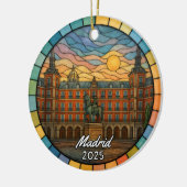Personalisiert verkleidetes Glas, Madrid, Spanien Keramik Ornament (Links)