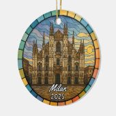 Personalisiert verkleidetes Glas Milan Ornament, I Keramik Ornament (Links)