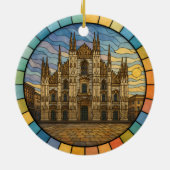 Personalisiert verkleidetes Glas Milan Ornament, I Keramik Ornament (Hinten)