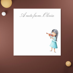 Personalisiert Verlassen Violinist Performer Post-it Klebezettel