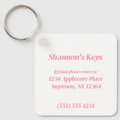 Personalisiert verlieren Sie nie Ihre Keys-Informa Schlüsselanhänger (Vorderseite)