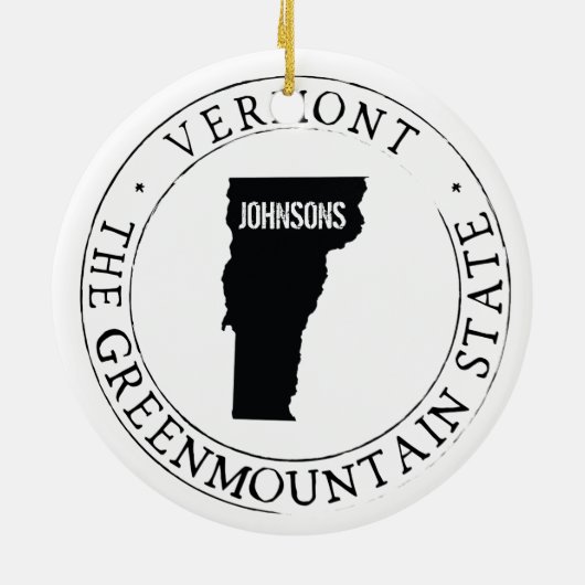 Personalisiert Vermont Ornament (Hinten)