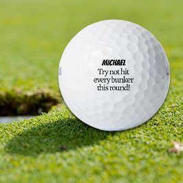 Personalisiert versuchen, nicht jeden Bunker zu tr Golfball