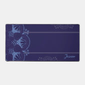 Personalisiert Verziert Blue Lila Mandala Schreibtischunterlage (Vorderseite)