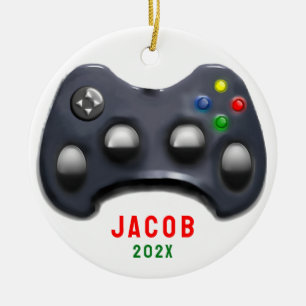 Personalisiert-Video-Gamer 2024 Keramik Ornament