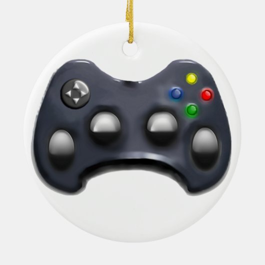 Personalisiert-Video-Gamer 2025 Keramik Ornament (Hinten)