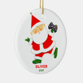 Personalisiert-Video-Gamer-Urlaubspende Keramik Ornament (Rechts)