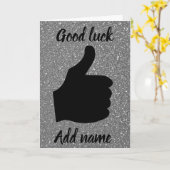 Personalisiert viel Glück-Karte Karte (Gelbe Blume)