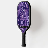 Personalisiert viele violette Blumen Pickleball Schläger (Links)