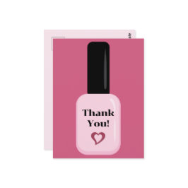 Personalisiert Vielen Dank an die moderne Pink Nai Postkarte