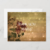 Personalisiert Vielen Dank an die Postkarte (Vorne/Hinten)