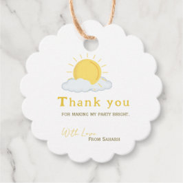 Personalisiert Vielen Dank Baby Dusche Retrosonne Geschenkanhänger