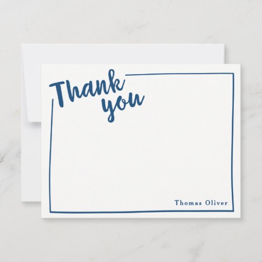 Personalisiert Vielen Dank, dass Sie einen Flachst Dankeskarte (Vorderseite)