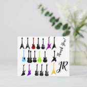 Personalisiert Vielen Dank, dass Sie Gitarre druck Postkarte (Stehend Vorderseite)