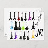 Personalisiert Vielen Dank, dass Sie Gitarre druck Postkarte (Vorne/Hinten)
