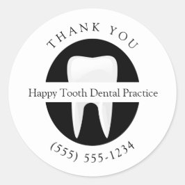 Personalisiert Vielen Dank, Dental Orthodontist Runder Aufkleber