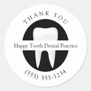 Personalisiert Vielen Dank, Dental Orthodontist Runder Aufkleber