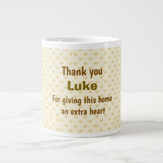 Personalisiert Vielen Dank für Ihr Herz Jumbo-Tasse