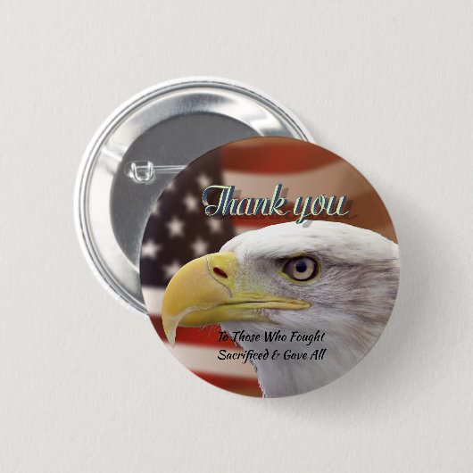 Personalisiert Vielen Dank für Ihr Service-Button Button (Vorne & Hinten)