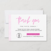 Personalisiert vielen Dank für Ihre Visitenkarten Dankeskarte (Vorderseite)