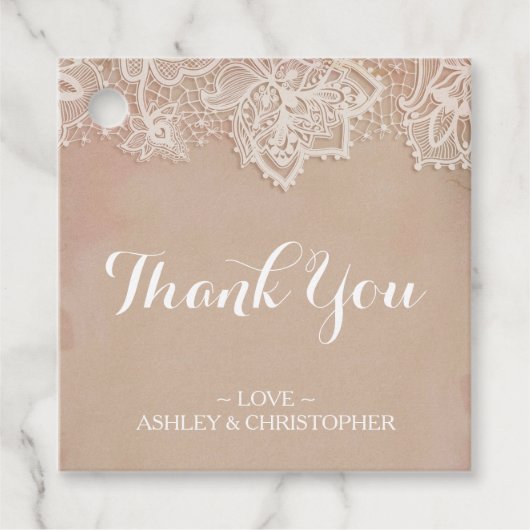 Personalisiert Vielen Dank Gastgeschenk Hochzeit T Geschenkanhänger (Vorderseite)