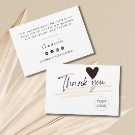 Personalisiert Vielen Dank, Hinweis für den Kunden Dankeskarte