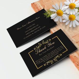 Personalisiert Vielen Dank, Hinweis für den Kunden Visitenkarte