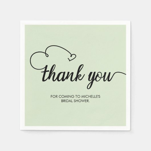 Personalisiert Vielen Dank Individuelle Name Braut Serviette (Vorderseite)
