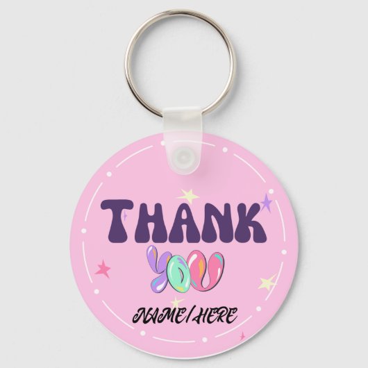 Personalisiert Vielen Dank Schlüsselanhänger - Ind (Vorderseite)