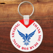 Personalisiert Vielen Dank Schlüsselanhänger - Ind (Rückseite)