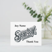 Personalisiert Vielen Dank Sponsor NA OM 12 Schrit Postkarte (Stehend Vorderseite)