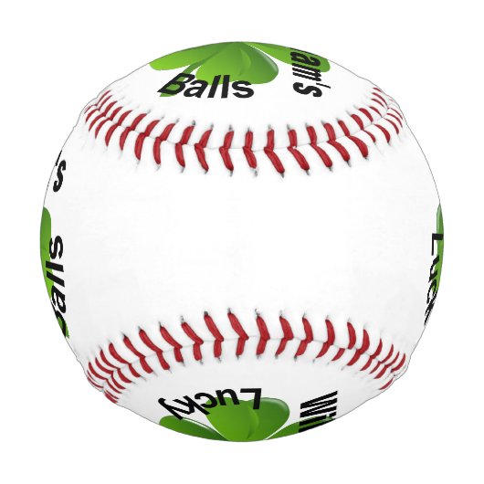 Personalisiert Vierblättriges Kleeblatt Lucky Baseball (Vorderseite)