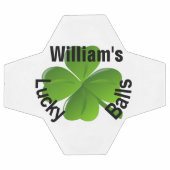 Personalisiert Vierblättriges Kleeblatt Lucky Fußball (Flach)