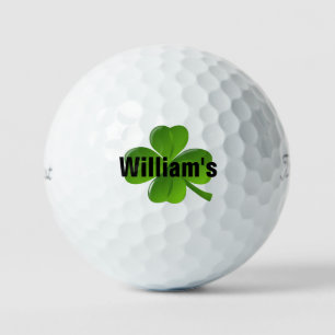Personalisiert Vierblättriges Kleeblatt Lucky Golf Golfball