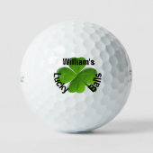 Personalisiert Vierblättriges Kleeblatt Lucky Golf Golfball (Vorderseite)