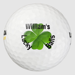 Personalisiert Vierblättriges Kleeblatt Lucky Golfball