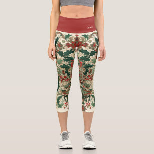 Personalisiert Viktorianisch/klassisch/Vintage Wei Capri Leggings