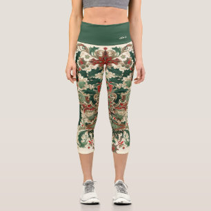 Personalisiert Viktorianisch/klassisch/Vintage Wei Capri Leggings