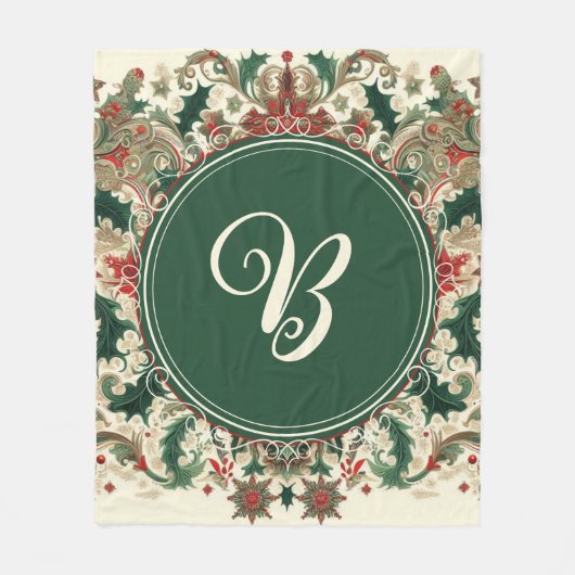 Personalisiert Viktorianisch/klassisch/Vintage Wei Fleecedecke (Vorderseite)