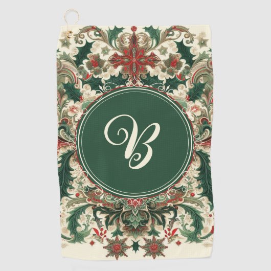 Personalisiert Viktorianisch/klassisch/Vintage Wei Golfhandtuch (Vorderseite)