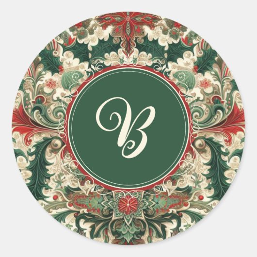 Personalisiert Viktorianisch/klassisch/Vintage Wei Runder Aufkleber (Vorderseite)